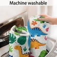 thumbnail image 5 of White Cartoon Dinosaurs Jungle Pattern Bathroom Rugs Mat,Non Slip Microfiber Bathroom Rug,Rubber Backing,Soft Bathroom Mats for Bathroom Floor,Tub and Shower,20x32in(50x80cm), 5 of 5
