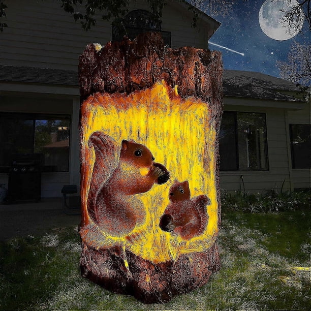 2026 Solar Garden Lights Outdoor, Squirrel Outdoor Garden Ornaments Waterproof LED Solar Garden Lights Garden Decorations for Home Yard Lawn Patio Par