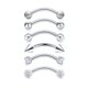 thumbnail image 1 of Juego de 10 piezas de varillas de acero inoxidable de 16G, pendientes de circonita con microincrustaciones, tornillos, rodamientos de bolas, pendientes de moda, joyas, uñas para cejas, 1 of 6