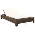thumbnail image 1 of vidaXL 2-Person Sunbed with Cushion Brown Poly Rattan, 1 of 5
