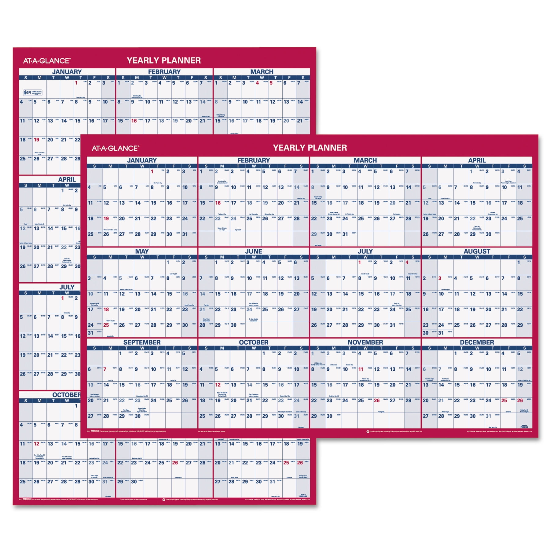ATAGLANCE Vertical/horizontal Wall Calendar, 24 X 36, 2017