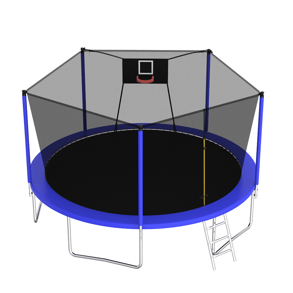 Outdoor Indoor 14FT Trampoline ,Sports Fitness Trampolines with Enclosure Net, Recreational Trampolines