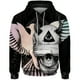 thumbnail image 2 of Sudadera con capucha con estampado de calavera y diablo para hombre, ropa informal holgada Y2k, sudadera con capucha moderna para hombre, 2 of 5