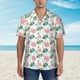 thumbnail image 2 of Balery Lotus Flower Camisas hawaianas de manga corta para hombre, camisas playeras de corte holgado, camisas de vacaciones con botones,XX-Large, 2 of 7