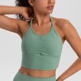 thumbnail image 5 of Sólido a prueba de golpes deportes Push Up Yoga Bra Top entrenamiento Quilck chaleco transpirable seco mujeres ropa deportiva gimnasio Fitness entrenamiento, 5 of 5