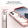 thumbnail image 5 of VENA iPhone 12 Mini Glitter Case, vLove (Heart Shape, CornerGuard Protection) Dual Layer Slim Hybrid Clear Bumper Cover Designed for Apple iPhone 12 Mini (5.4"-inch) - Rose Gold, 5 of 9