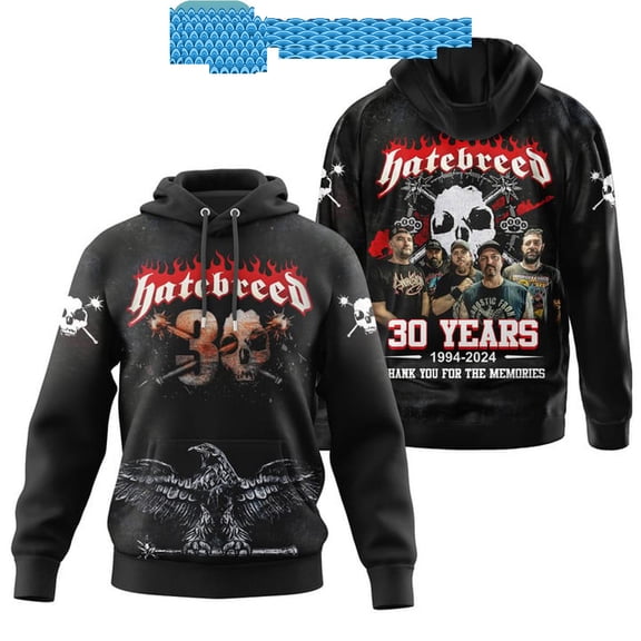 Hatebreed 30 Years 1994-2024 Thank You Hoodie T Shirt