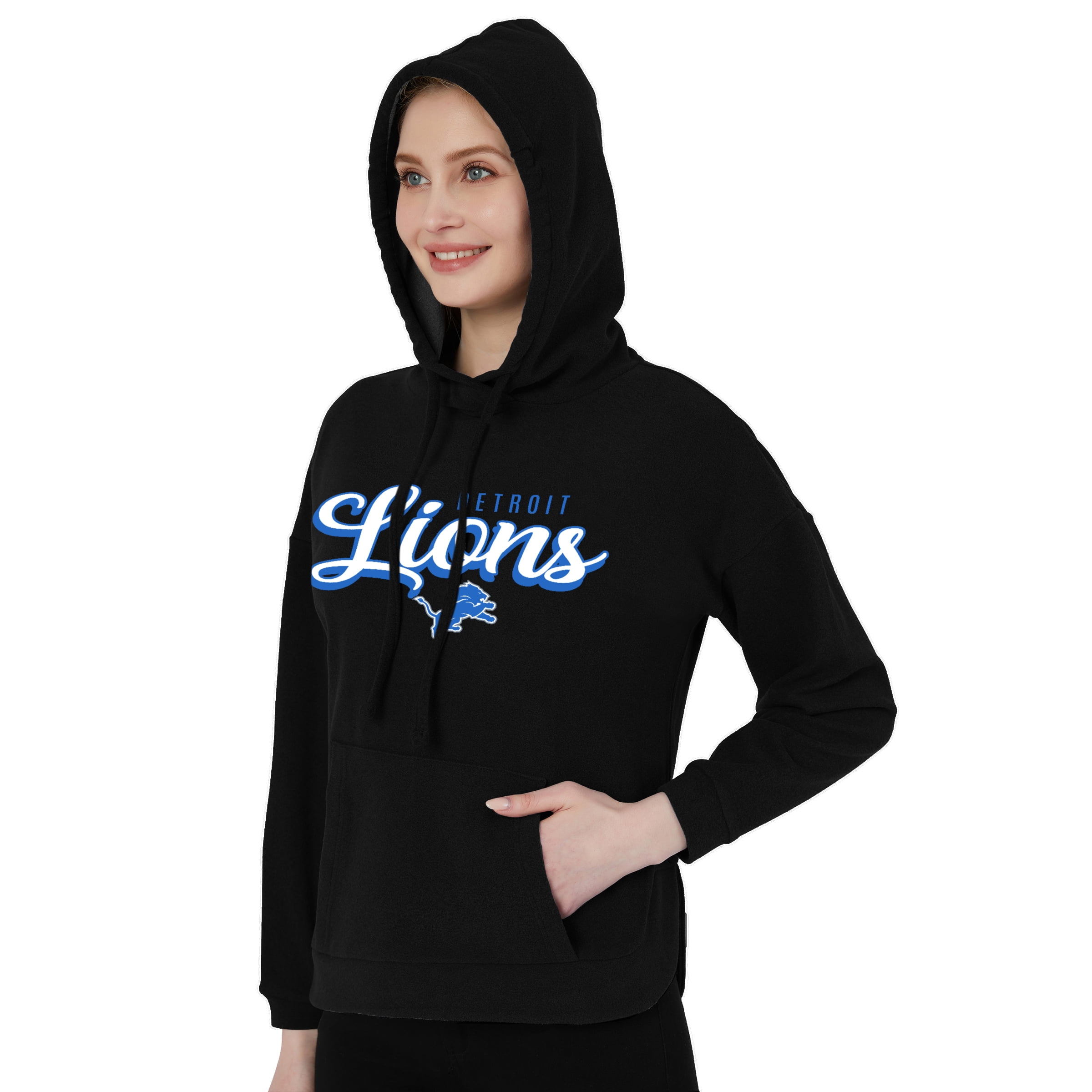 Ladies NFL Detroit Lions Jumpsky Fleece Long Sleeve Hooded Top
