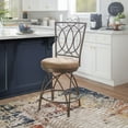 thumbnail image 2 of The Powell Big & Tall 24" Metal Crossed Legs Counter Stool, Dark Bronze, 2 of 10