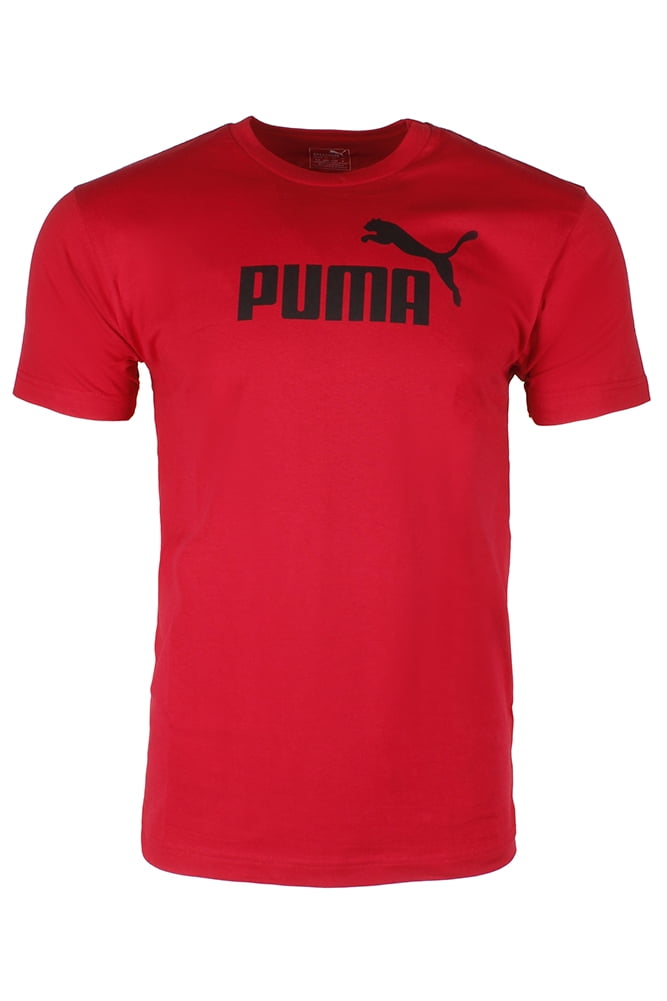 ◆PUMA◆ Puma Pux and Mini Graphic Short Sleeve T-Shirt Red Puma Men's Short Sleeve # 1 Logo Graphic Active T-Shirt Red