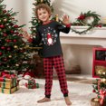 thumbnail image 4 of Christmas Family Pajamas Matching Sets, Snowflake & Gnome Pattern Long Sleeve Tees and Plaid Pants, Cozy Loungewear for Family Matching Sets, 4 of 8