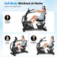 thumbnail image 4 of LNOW Commercial Recumbent Bike with Arm Exercisers for Seniors Adults,  Magnetic Recumbent Exercise Bike with 16 Levels, Heart Rate, Low-Impact Cardio, 4 of 14