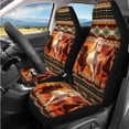 thumbnail image 2 of Binienty Western American Horse Car Seat Covers with Matching Steering Wheel Cover Stretchy Armrest Cover Soft Seat Headrest Cover 14 Pieces Vehicle Interior Accessories Set, 2 of 7