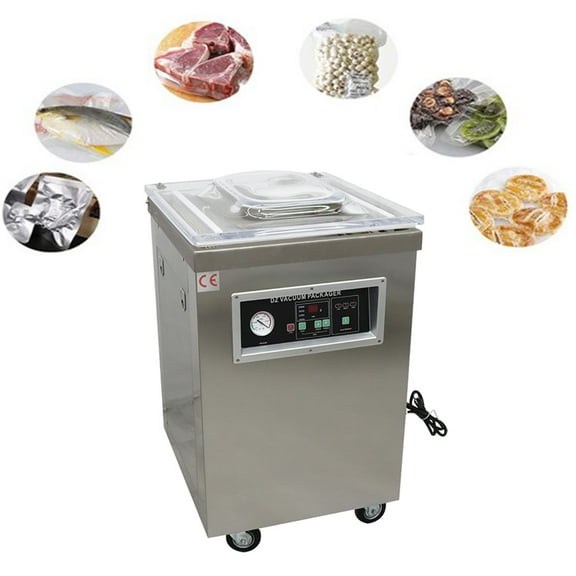 INTBUYING Single Chamber Vacuum Packaging Machine Vacuum Packaging Sealer Dry Moist Food Sealing Package
