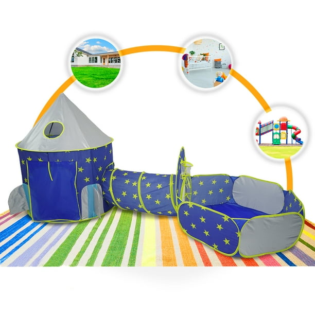 Castillo Alberca Pelotas Tunel Casita Tienda Plegable De Juguete