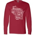 thumbnail image 3 of Inktastic Wisconsin State Word Salad Long Sleeve T-Shirt, 3 of 5