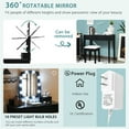 thumbnail image 6 of Gymax Vanity Table Set with Lighted Mirror Adjustable 10 Bulbs Dresser 4 Drawer Black, 6 of 9