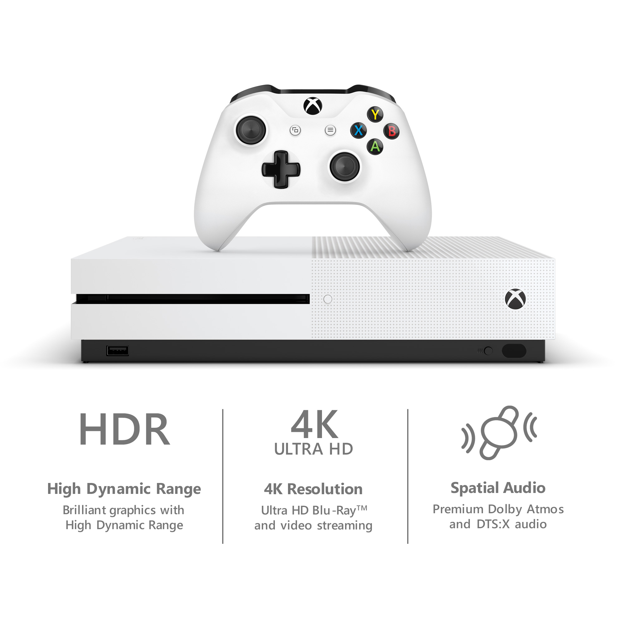 Microsoft Xbox One S 500GB Ultimate Halo Bundle, White, ZQ9-00374