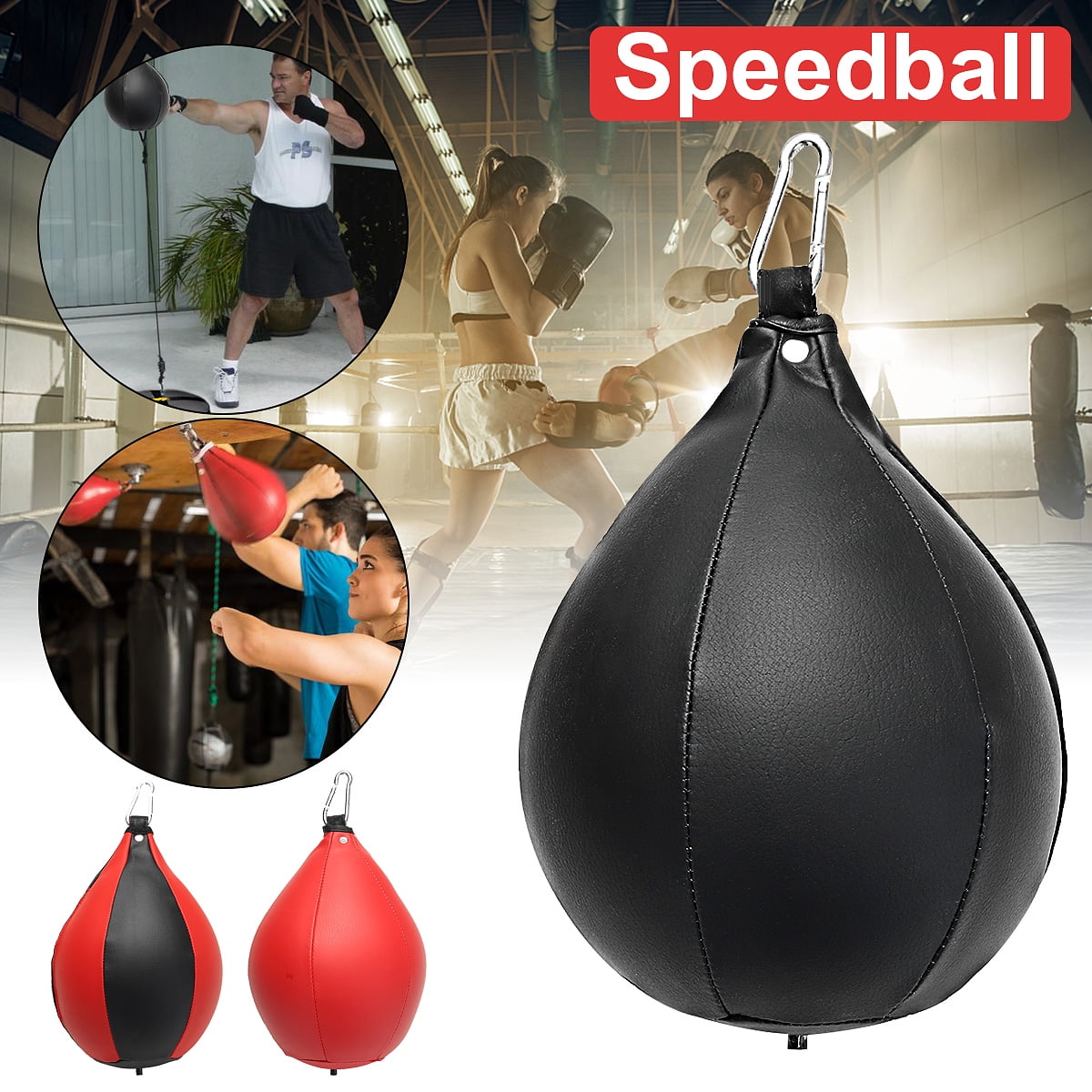 DIYARTS Boxing Speed Bag High-grade PU Leather Muay Thai Training Punching Striking Bag Kit Hanging Swivel Workout for Fitness or Fighting Sport Training