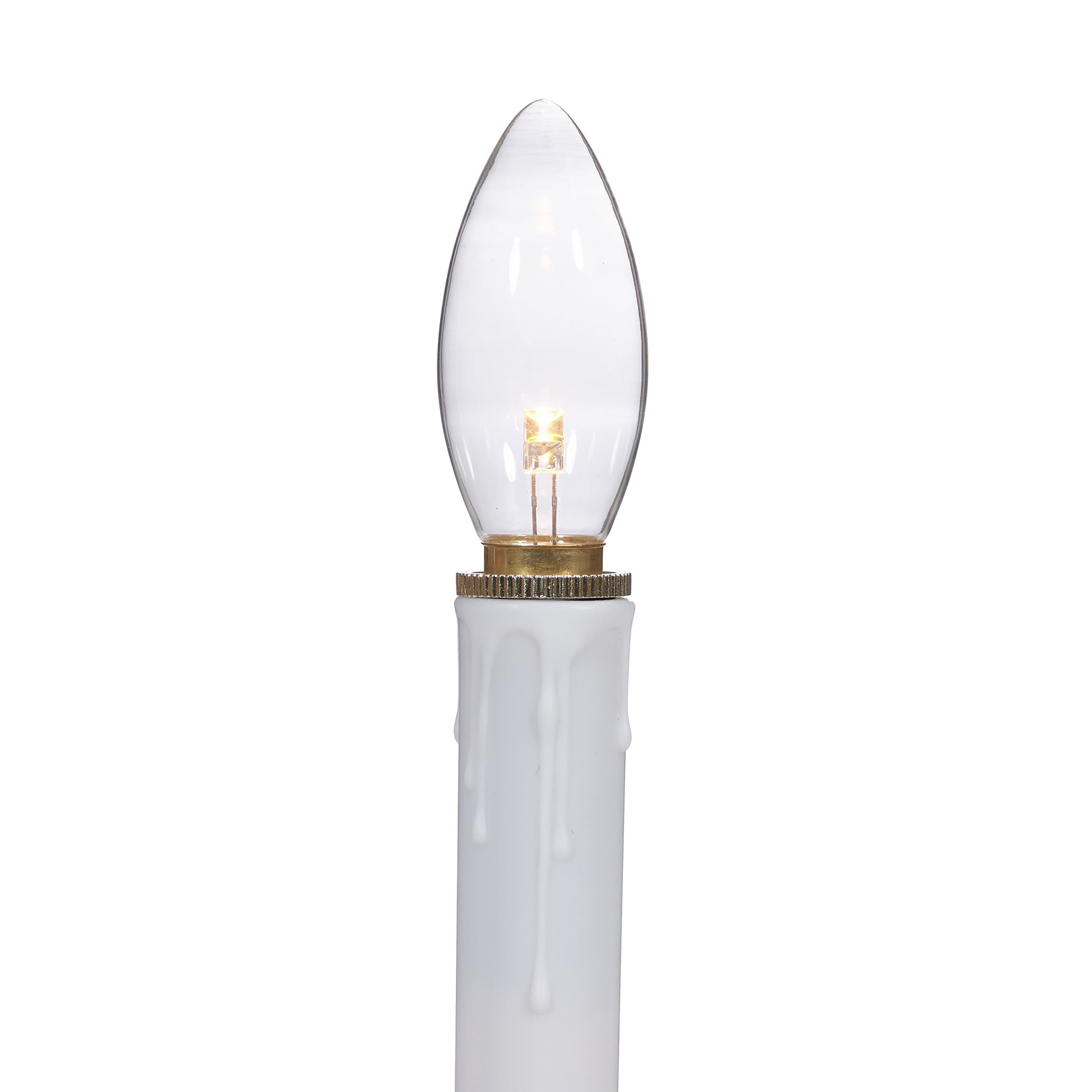 Indoor Battery-Operated LED Flameless Christmas Taper Candle Lamps, Warm White, 9", 2 Count, by Holiday Time