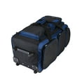 Travelers Club 30in Rolling MultiPocket Upright Duffel Blue