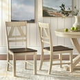 thumbnail image 2 of Simple Living  Vintner Country Style Dining Chairs (Set of 2) Oak Antique, 2 of 5