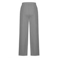 thumbnail image 5 of Brondbend Women’s Joggers Sweatpants for Women High Waisted Stripe Wide Leg Drawstring Casual Trousers with Pocket Loose Fall Winter Gym Outdoor Workout Pants,Gray, 5 of 6
