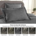 thumbnail image 4 of Superior Geometric Fret Cotton Decorative Bedspread and Sham Set, Full, Charcoal, 4 of 9