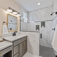 thumbnail image 4 of Bathroom Faucet with Pull Out Sprayer, 2 Handle 4 Inch Faucet Utility Sink Faucet, Matte Black, 4 of 6