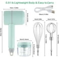 thumbnail image 4 of 3-in-1 Immersion Hand Blender,3 Speed Stick Hand Mixer Electric Blender with Mixing Beaker (8.8 oz) 304 Stainless Steel with Chopper Bowl, Milk Cream, Egg Whisk, 250ml Beaker, 4 of 6