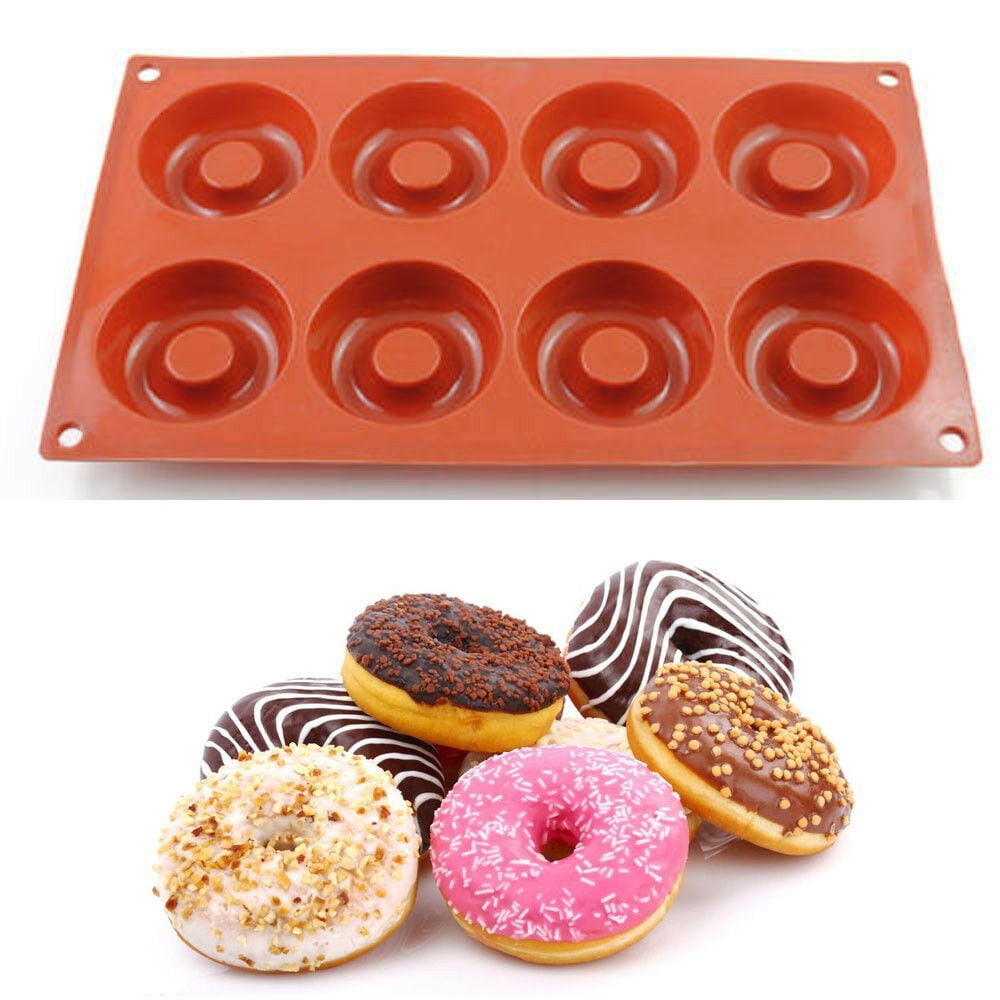 1 pcs 18 Cavity Silicone mini Donut Pan Muffin Cups Cake Baking Ring Biscuit Mold 