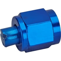 Aluminum -4 AN Flare Fitting Cap, Blue Anodized
