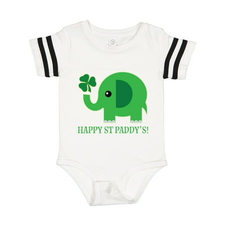 

Inktastic Happy St Patricks Day Elephant Gift Baby Boy or Baby Girl Bodysuit