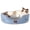 Arctic Blue, variant on U By Bedsure Dog Beds for Small Dogs - Round Cat Beds for Indoor Cats, Washable Pet Bed for Puppy and Kitten with Slip-Resistant Bottom, 20 Inches, Camel