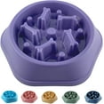 thumbnail image 1 of Slow Feeder Dog Bowl Agooga Anti Gulping Healthy Eating Interactive Bloat Stop Fun Alternative Non Slip Dog Slow Food Feeding Pet Slow Eating Healthy Design for Small Medium Size Dogs（Lavender）, 1 of 6