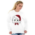 thumbnail image 4 of Cute Santa Kitty Merry Christmas Unisex Plus Fleece Graphic Sweatshirt Brisco Brands 2X, 4 of 5