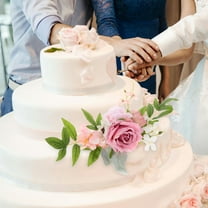 HONMEET Lifelike Cake Roses Cake Decoration Pink 1Pcs