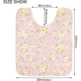 thumbnail image 4 of GZHJMY Tiny Daisy Flower Floral Pink Bath Mat for Bathroom Rugs Rectangle Carpet for Shower, Fluffy Absorbent & Machine Washable, 16x24 Inch Carpet Runner, 4 of 5
