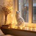 thumbnail image 4 of KGJQ Minimalist Elegant Cat Statue 3D Printed Feline Figurine Modern Desktop Ornament for Bedroom Living Room Office Desk Decor, 4 of 7