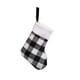 thumbnail image 2 of Decoraciones navideñas, adornos navideños, calcetines navideños a cuadros rojos y negros, decoraciones colgantes, regalos, bolsas de dulces, colgantes, calcetines navideños de tela, 2 of 6