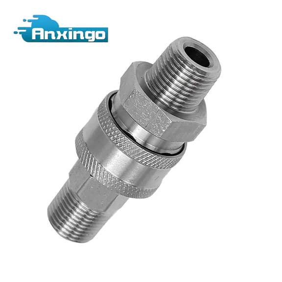 3/8" Pressure Washer Wand Gun Hose Quick Connect Thread Male Stainless Steel