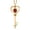 Garnet, January, variant on 0.55 Ct Round Red Garnet 18K Yellow Gold Plated Silver Key Pendant With Chain