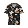 thumbnail image 6 of Kdxio Men's Hawaiian Shirt for Men Short Sleeve Shirt Lilies Flowers Summer Casual Holiday Beach Button Down T-Shirts, 6 of 7