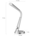 thumbnail image 5 of JONATHAN Y Milton 19" Aluminum Contemporary Minimalist Adjustable Head Dimmable USB Charging LED Task Lamp, Sliver, JYL7700B, 5 of 6