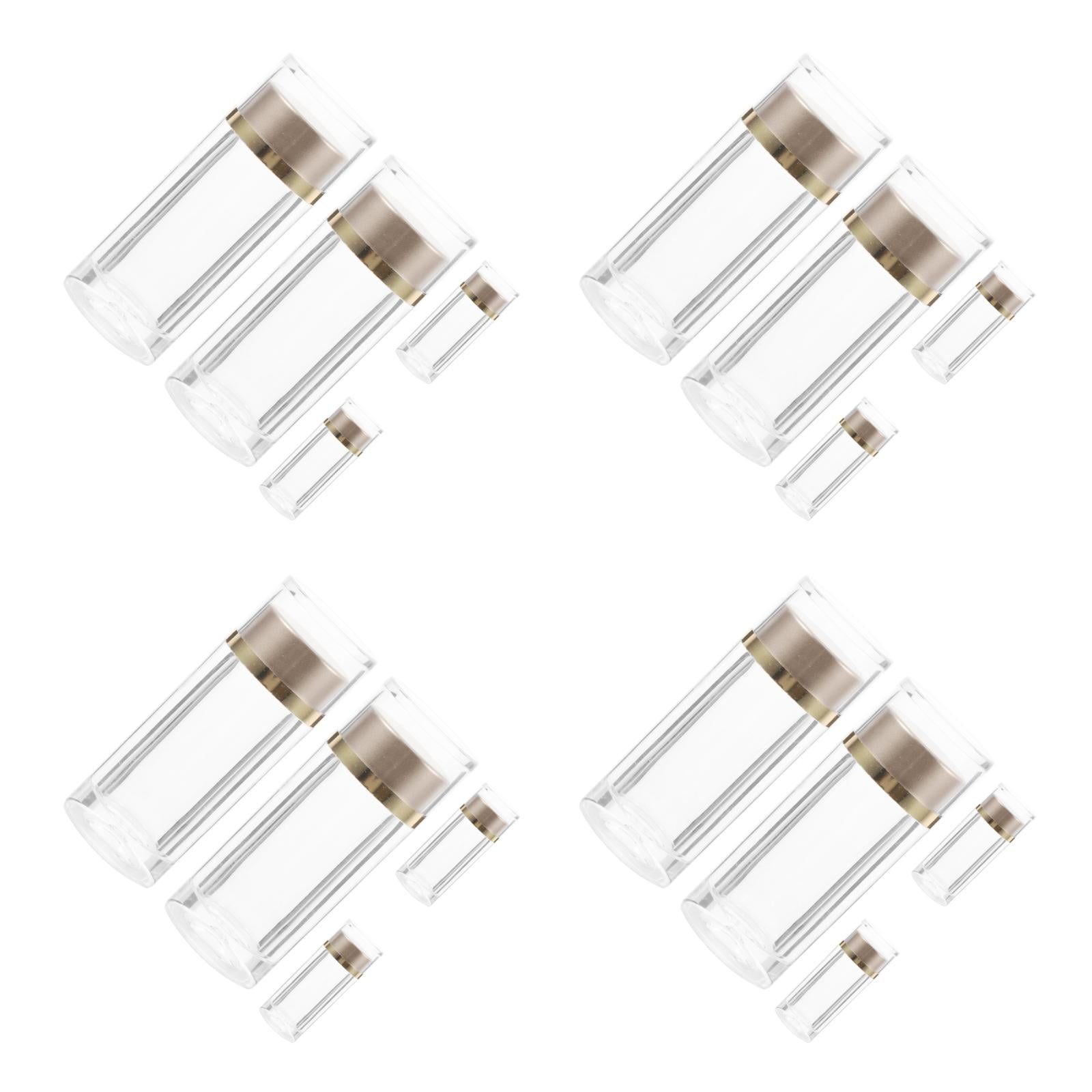 Raindrops 16 pcs Mini Double Layer Cap Plastic Bottles Travel Sample Dispensers Liquid Dispenser Bottles for Oil Creams and Cosmetics