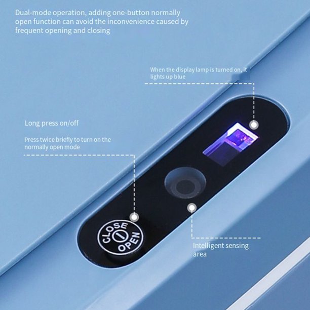 Papelera Cocina Eléctrico Molde de Cocina Cubo de basura con sensor inteligente Cubo de basura automático Cubo de basura con carga USB (Azul) Likrtyny Libre de BPA