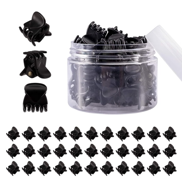 36 PCS Black Mini Hair Claw Clips Great for Design Kids and Adult Hairstyles Decoration Buns, Pining Bangs Strong Grip Multifunction Clamp Clips.