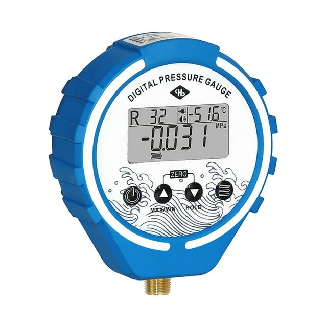 Manomètre Numérique pour Pression, Testeur de Réfrigération, Compteur sous Vide, Instrument de Remplissage au Fréon, Tuyaux de Recharge pour 410a 134a, Facile à Installer