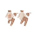 thumbnail image 2 of Baby Toddler Boys Girls Thanksgiving Outfits 0 3 6 12 18 Months Letter Print Rompers Pie Pumpkin Turkey Print Long Pants Hat Headband 4Pcs Clothes Set, 2 of 9