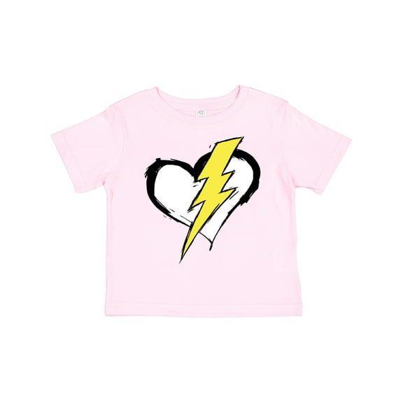 Inktastic Lightning Bolt Heart Boys or Girls Toddler T-Shirt